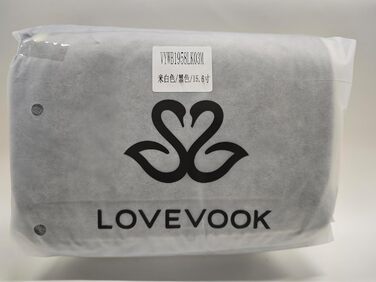 LOVEVOOK жіночий рюкзак для ноутбука 15,6'' водонепроникний, шкільний та міський, з відділенням для ноутбука, для дівчат, підлітків та жінок, чорний-бежевий