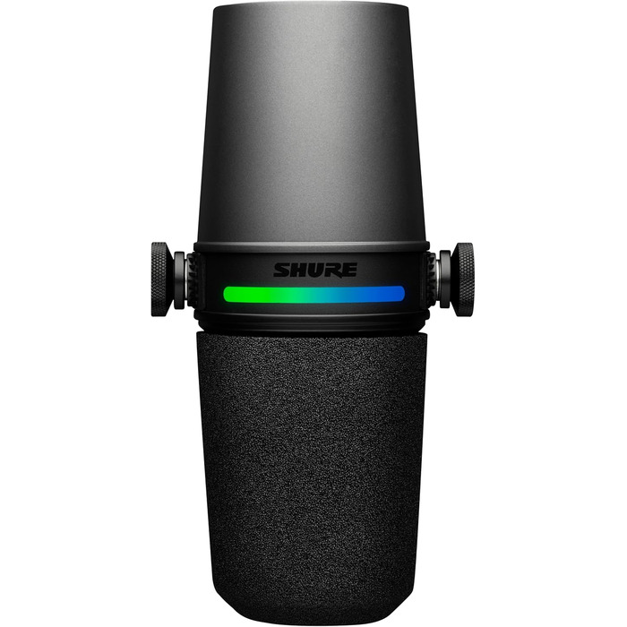 Мікрофон Shure MV7i Smart Podcast з вбудованим аудіоінтерфейсом, комплект для подкастингу, 2-канальний, Dual-XLR для мікрофонів або інструментів, USB-C підключення до ПК/телефону