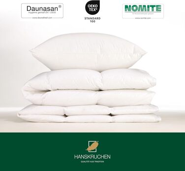 Преміальна цілорічна ковдра з гусячого пуху Premium de Luxe, 240x220 см, бавовняний чохол, гіпоалергенна касетна ковдра, Made in Germany