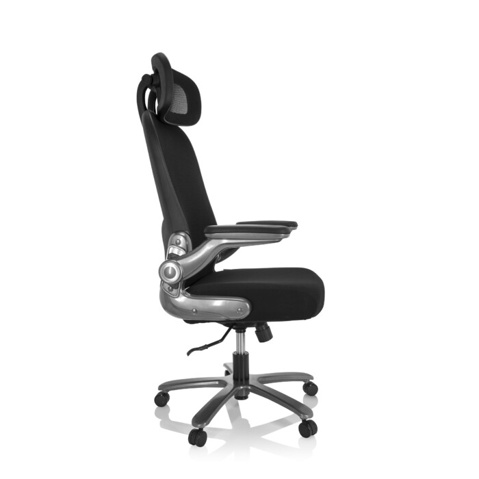 Надміцне крісло / офісне крісло INSTRUCTOR T I PRO Titan XXL сітка тканина / тканина чорна hjh OFFICE