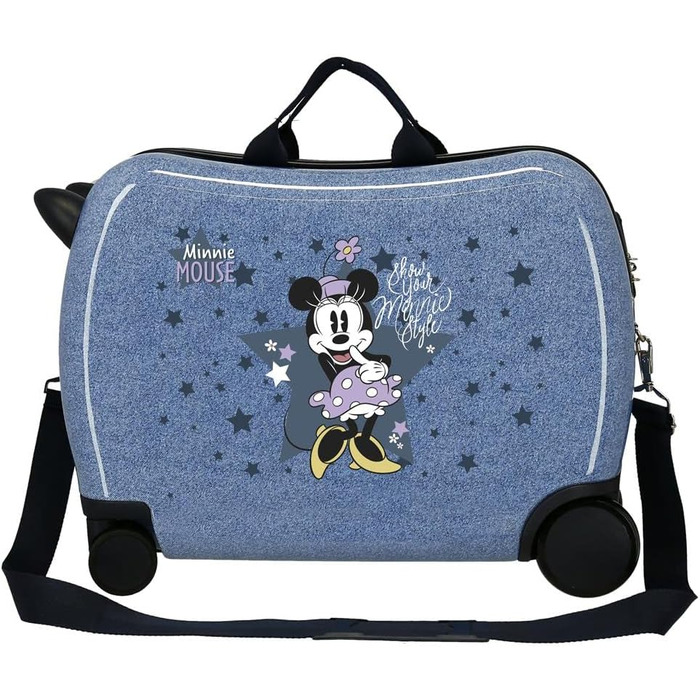 Дитяча валіза Disney Minnie Style синя 50x39x20 см, ABS, кодовий замок, 34 л, 1,8 кг, 4 колеса, ручна поклажа