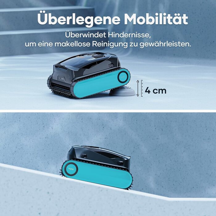 Робот-пилосос для басейну AIPER Scuba X1 з Wi-Fi, 25200 л/год, фільтр 3 мкм, для вбудованих басейнів, синій