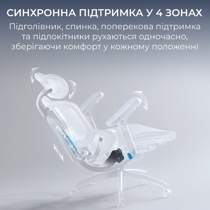 Крісло офісне Sihoo C300 PRO V2 White