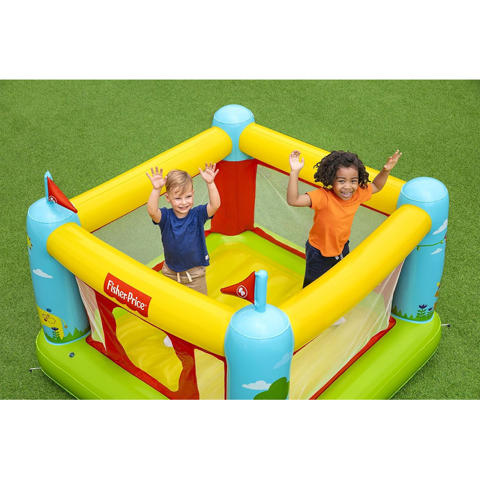 Надувний батут Bestway Fisher-Price Bouncetastic 175x173x135 см для дітей