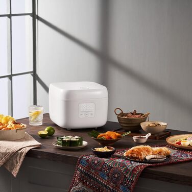 Рисварка електрична Joyami Mini Smart 0.8л з антипригарним покриттям, біла - для 1-3 осіб