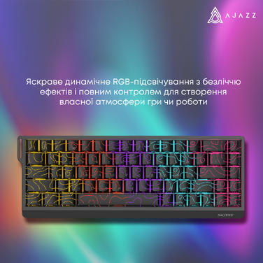Дротова механічна клавіатура Ajazz NK68 V2 Red Switch (NK68-V2-R-PWB)