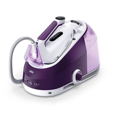 Парова система прасування Braun CareStyle 5 IS5247VI з технологією FreeGlide 3D, 2400 Вт, вертикальне прасування, резервуар 2 л, фіолетовий