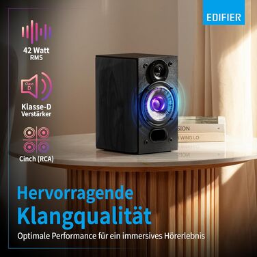 Акустична система Edifier Studio R1380DB 2.0 Bluetooth 5.1 (42 Вт) з пультом ДУ та регуляторами басів/високих частот для TV, PC, смартфону