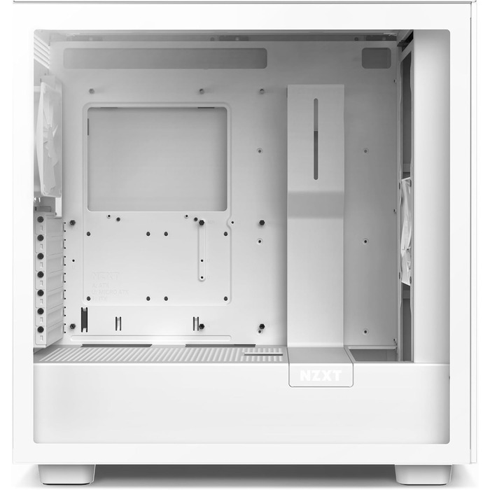 Корпус для ПК NZXT H7 Flow ATX Mid-Tower, білий, скляна та сітчаста панелі, USB-C, підтримка водяного охолодження, ігровий
