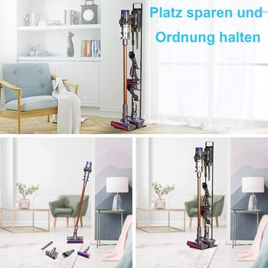 Підставка-органайзер Foho для пилососів Dyson Gen5, V15s, V15, V12 Slim, V11, V10, V8, V7, V6 — тримач аксесуарів, напольна, без свердління