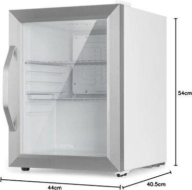 Міні-холодильник Klarstein Beersafe Crystal White 33 л з прозорими дверцятами для напоїв та пива