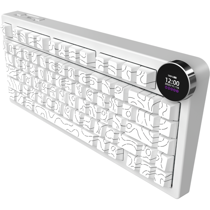 Бездротова механічна клавіатура Ajazz AK820 V2 White Peach Switch (AK820-V2-WP-S-W)