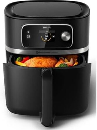 Аерофритюрниця Philips Airfryer Combi XXL HD9880/90 чорна, мультипіч з гарячим повітрям