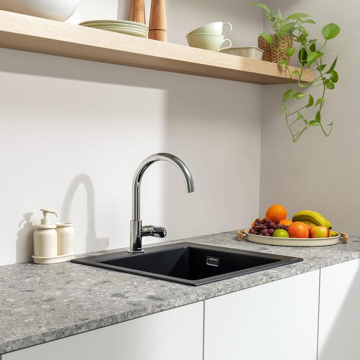 Змішувач кухонний Hansgrohe Vernis Blend M35 з виливом 210 мм, хром - одинарний струмінь