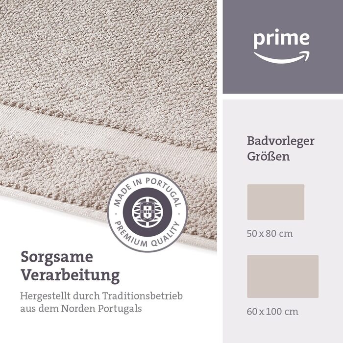 Набір килимків для ванної herzbach home, 100% бавовна, антрацит, 50x80 см, 2 шт., для душу, щільність 1000 г/м², високий рівень вбирання, машинне прання
