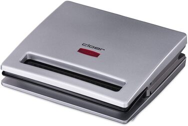 Сендвічниця Cloer 6219, 900 Вт, для 2 сендвічів, срібляста, оптичний індикатор, діагональне розділення