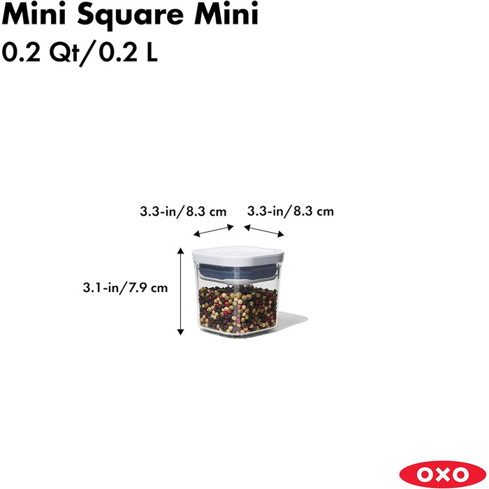 Набір контейнерів OXO Good Grips Mini-Pop, 4 шт, прозорий пластик