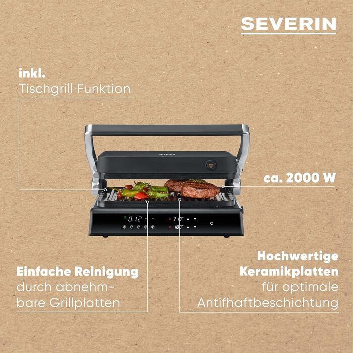 Контактний електрогриль 3-в-1 Severin Kontakt-Grill Sevini Flex, 2000W