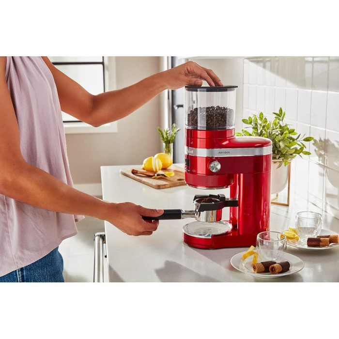 Кавомолка KitchenAid Artisan, червона «Любовне яблуко», електрична, модель KI5KCG8433