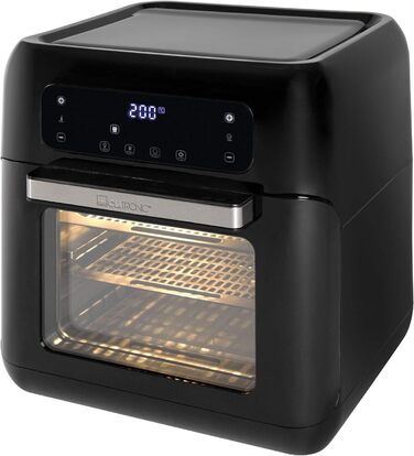 Аерофритюрниця Clatronic FR 3747 H, 11 л, без олії, сенсорне управління, 4 рівні, LED-дисплей, чорна