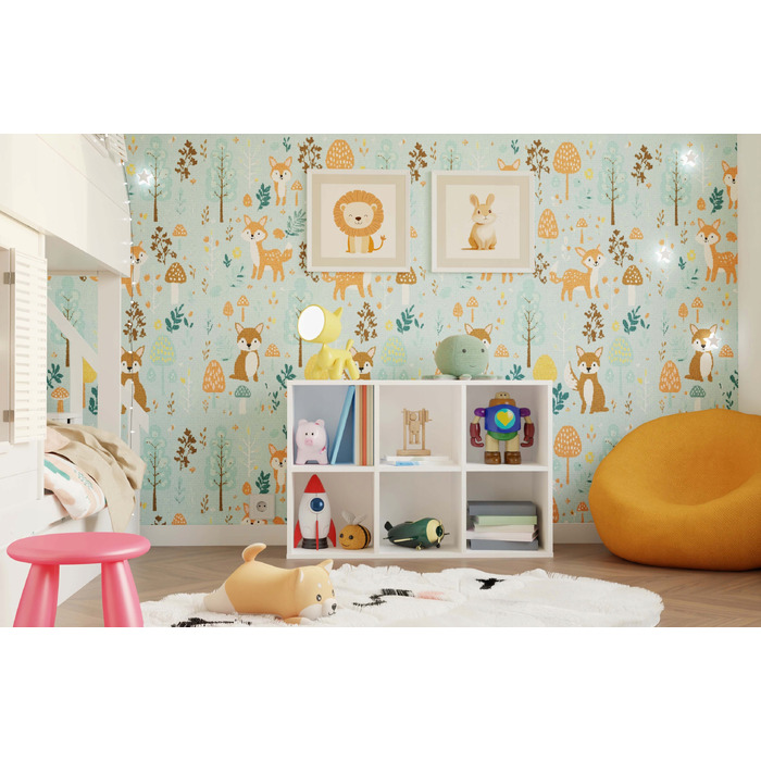 Стелаж TopEshop білий, ламінована плита, 6 полиць, 90x60x30 см