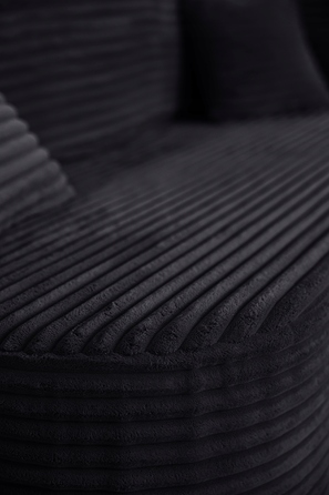 Пінопластовий диван-софа MyFoam 3-місний з функцією спального місця, 112x200 см, чорний