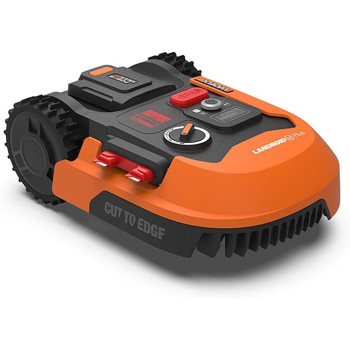 Робот-газонокосачка WORX Landroid Plus WR167E для газонів до 700 м² з обмежувальним кабелем (AIA Navigation, керування через додаток, плаваюче лезо, кут нахилу до 35%, ширина косіння 18 см, висота косіння 30-60 мм, WIFI + Bluetooth)