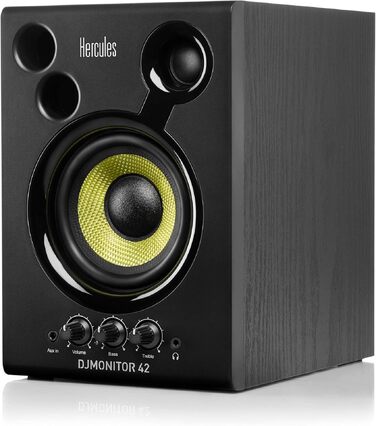 Hercules DJMonitor 42 – Активні DJ колонки 80W з 4” низькочастотним динаміком, чіткий звук, Bass Reflex, для ді-джеїв та меломанів