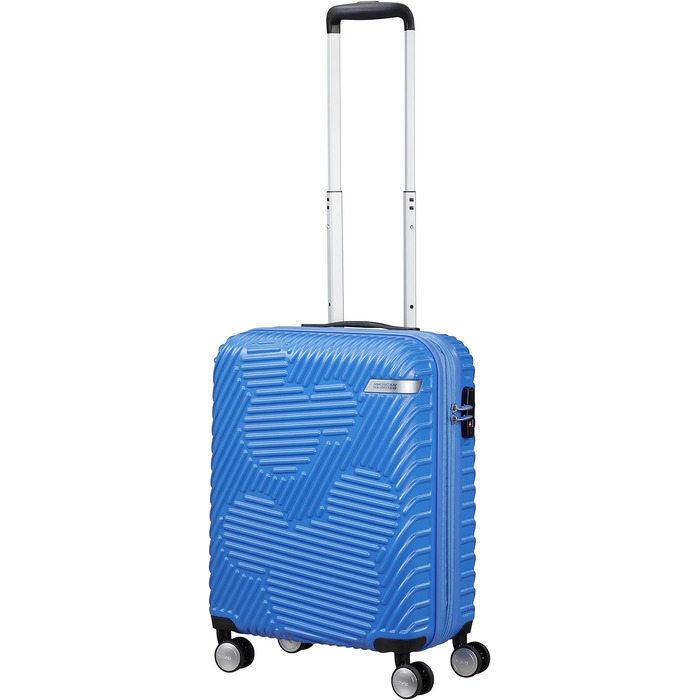 Дорожня валіза American Tourister Mickey Clouds Spinner S, розширювана, 55 см, 38/45 л, синя (Mickey Tranquil Blue), ручна поклажа