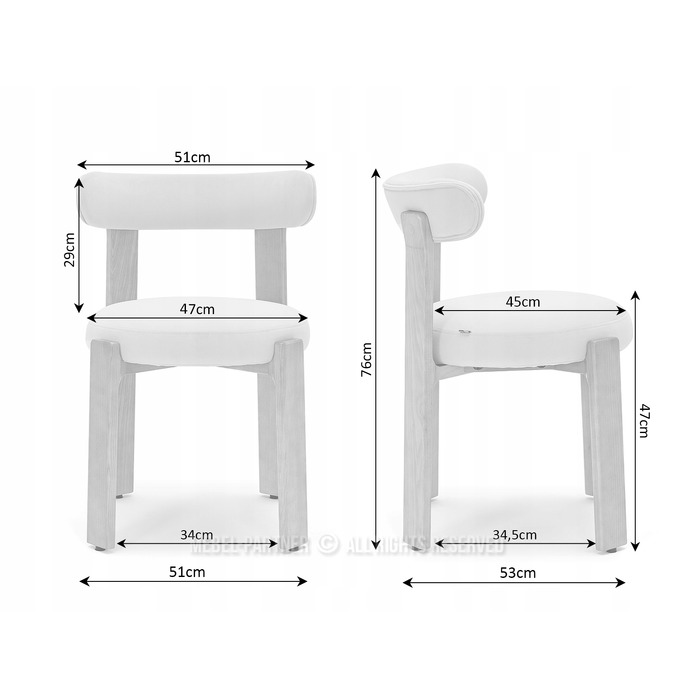 Стілець Mebel-Partner, тканина, сірий, 1 шт.