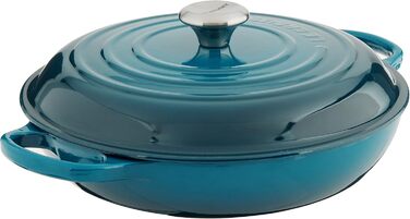 Гусятниця Le Creuset Signature з чавуну, кругла, 30 см, 3,5 л, для всіх типів плит (індукція), колір Deep Teal
