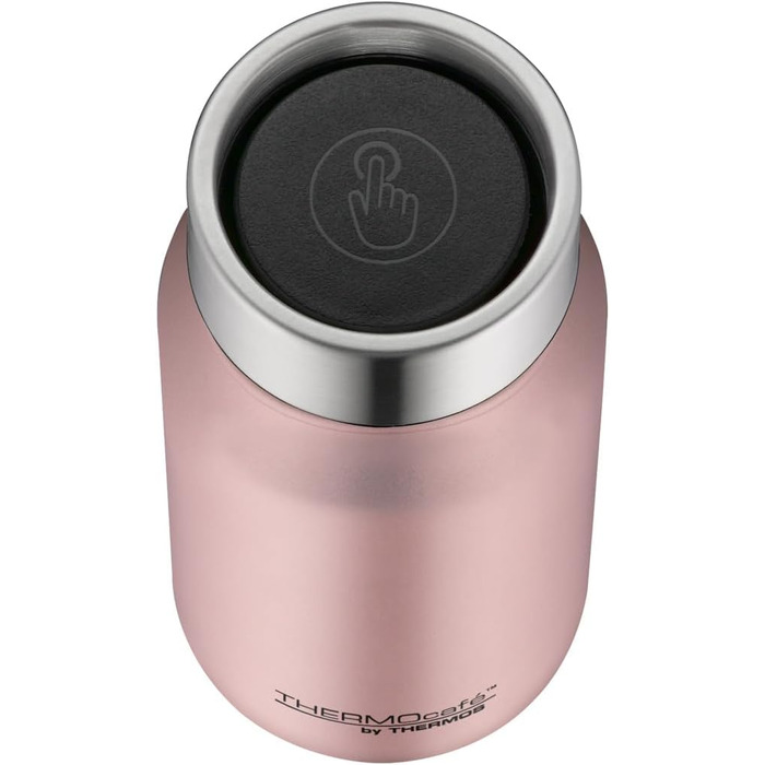 Термокружка THERMOcafé by THERMOS TC 0,35л, нержавіюча сталь, з ізоляцією, для кави на виніс, не протікає, 350000 мл, BPA-free, Rose Gold Mat