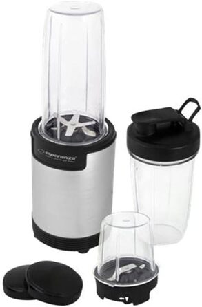 Блендер Esperanza EKM030 Nutri 9в1, 900Вт, сріблястий, персональний