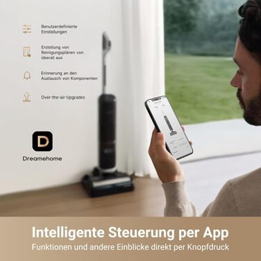 Dreame H14 Pro: Робот-пилосос 2-в-1 з мийкою підлоги, сушка гарячим повітрям 60°C, керування через додаток, потужність 18000Pa