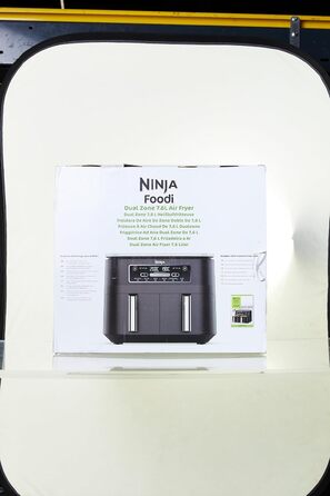 Аерофритюрниця Ninja Foodi Dual Zone 7,6 л, 2 кошики, цифрова, антипригарне покриття, 6-в-1, для 4-6 порцій, чорна (AF300EU)