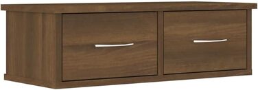 Підвісна тумба для телевізора vidaXL, 60x26x18,5 см, коричнева, імітація дуба, МДФ, меблі для вітальні