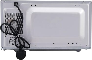 Мікрохвильова піч SHARP R670S 2-в-1 з грилем, 20 л, 800 Вт, гриль 1000 Вт, 10 рівнів потужності, 13 автоматичних програм, таймер, срібляста