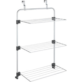Сушарка для білизни Metaltex Gale, настінна, сіра, епотерм-покриття, 3,5x58x87 см, для дверей та душової кабіни
