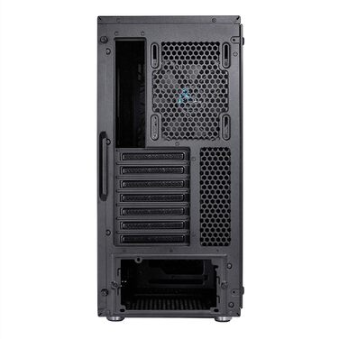 Корпус для комп'ютера Fractal Design Meshify C, компактний, з високою вентиляцією, 2 вентилятори, скляна панель, USB 3.0, чорний