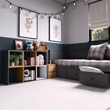 Стелаж TopEshop 110 см x 75 см x 30 см, антрацит