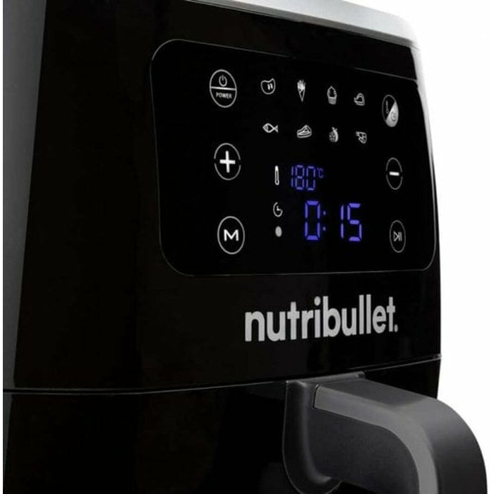 Аерофритюрниця nutribullet Crisplite NBA0611DG, 6л, 1700Вт, сенсорне керування, 8 попередніх налаштувань, без PFAS, матовий чорний