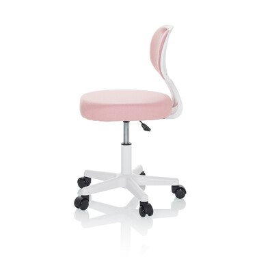 Дитяче офісне крісло KIDDY TOP W, оббивка тканина, рожеве