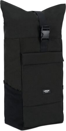 Рюкзак LARKSON Rolltop з відділенням для ноутбука, водостійкий, універсальний, чорний, для жінок і чоловіків, для університету, роботи, велосипеда, подорожей