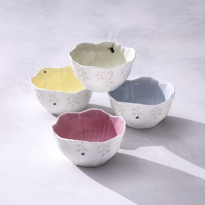 Набір десертних піал Lenox Butterfly Meadow Blumen, зелений колір, 4 шт.