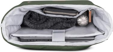 Рюкзак Johnny Urban Rolltop Adam Large для жінок і чоловіків, відділення для ноутбука 16'', міцний водовідштовхувальний бавовняний канвас, зелений