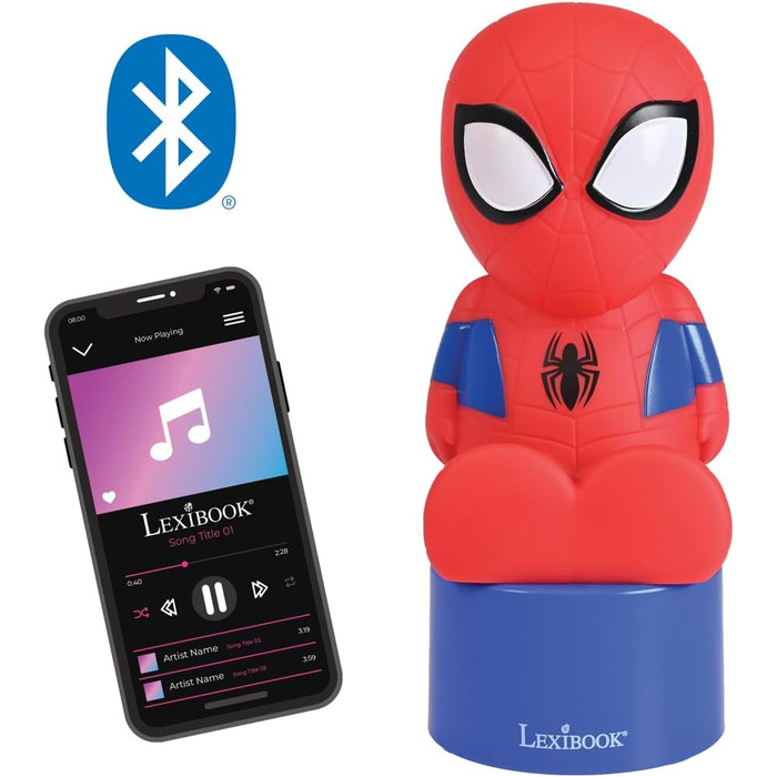 Дитячий Bluetooth-нічник Lexibook Stitch & Angel, рожевий, з динаміком та підсвіткою, NS02D1