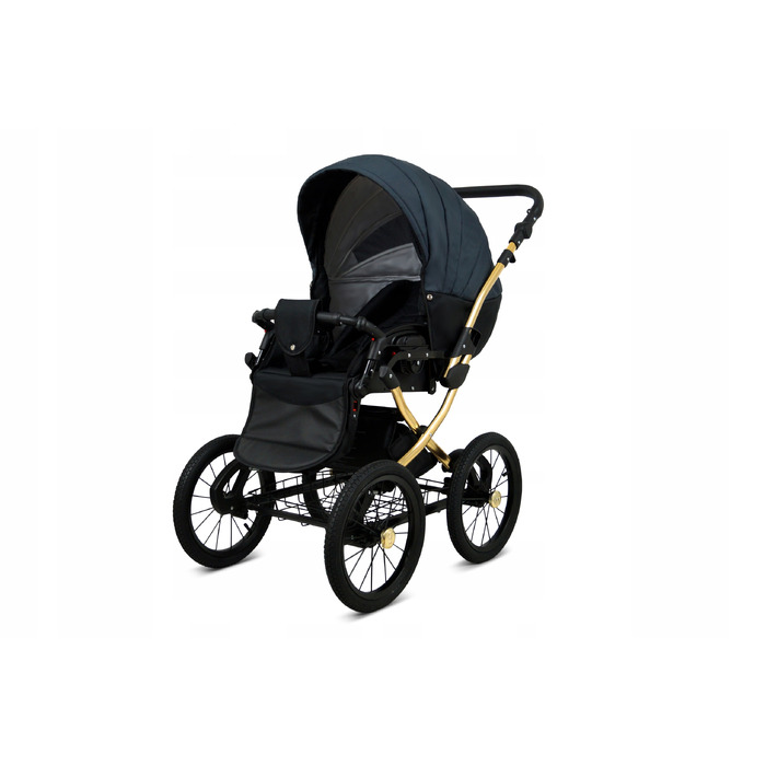 Дитячий візок 3в1 BabyLux Margaret Gold Black Grey