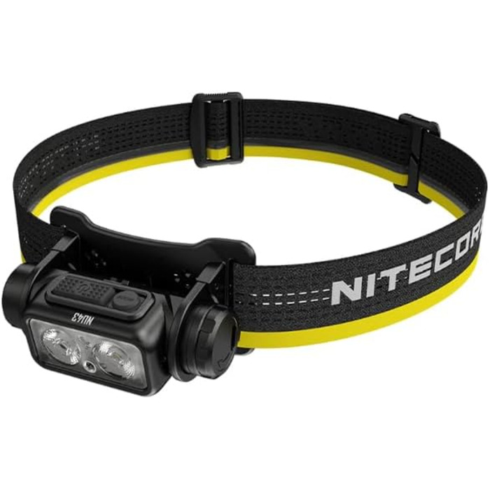 Світлодіодний налобний ліхтар Nitecore NU43, 1400 люмен, USB-C, легкий, червоне та біле світло, 130 м дальність