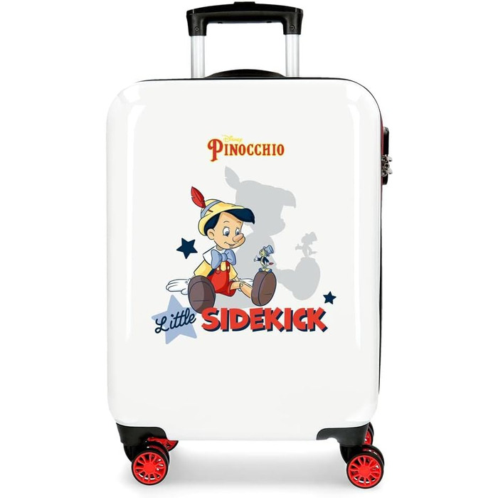 Дитяча валіза Disney Піноккіо, жорсткий пластик, 38x55x20 см, 34 л, 4 колеса, комбінований замок, багато кольорів