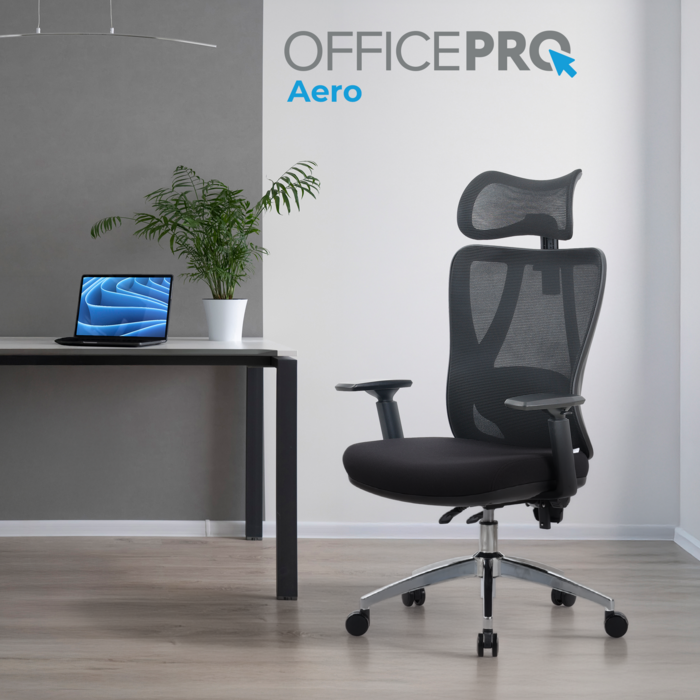 Крісло офісне OfficePro Aero OC490B Black